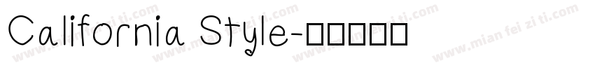 California Style字体转换